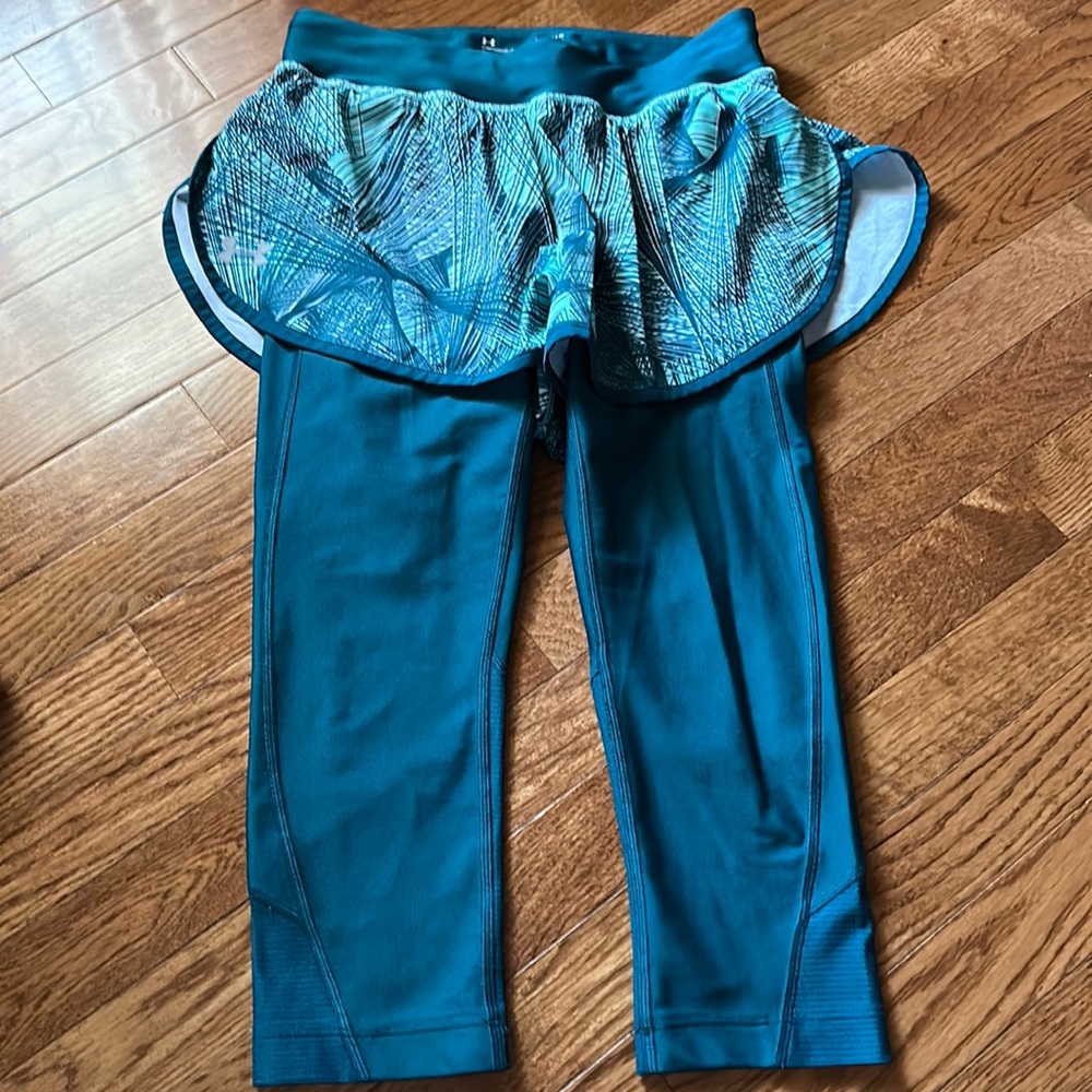 Medium Under Armour leggings with attached shorts